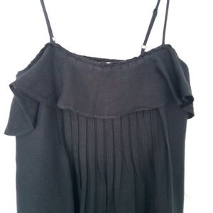 country road black linen dress